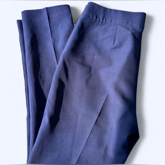 Laundry By Shelli Segal Womens Navy Blue High-Waisted Office Workwear trousers 8 - Picture 2 of 10